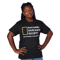 national sarcastic society graphic tee - large