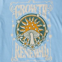 'growth, renewal' mushroom graphic tee