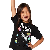 kid's neon NASA® graphic tee