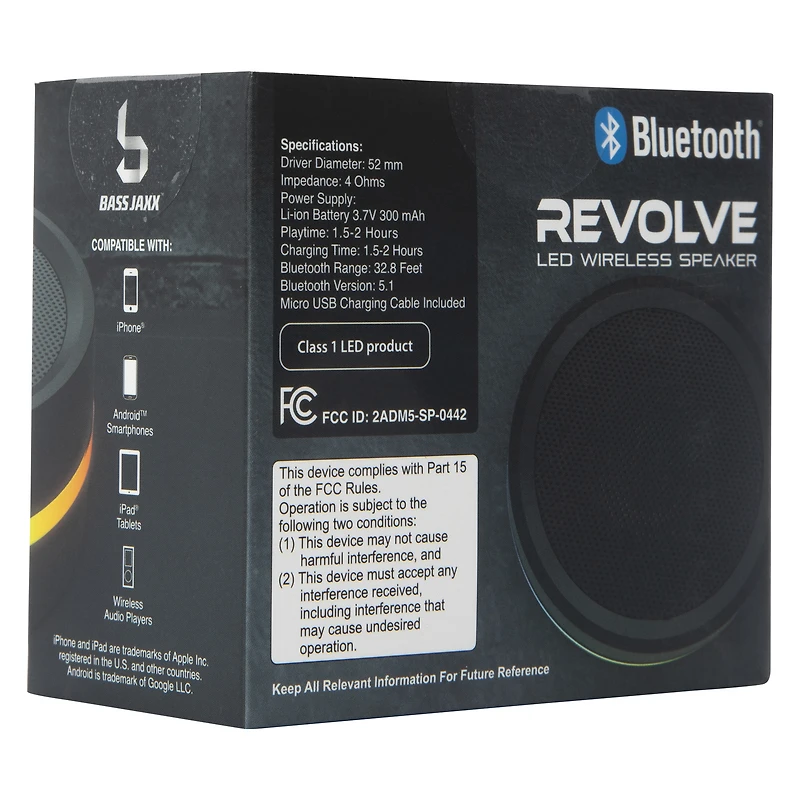 revolve compact LED bluetooth® speaker