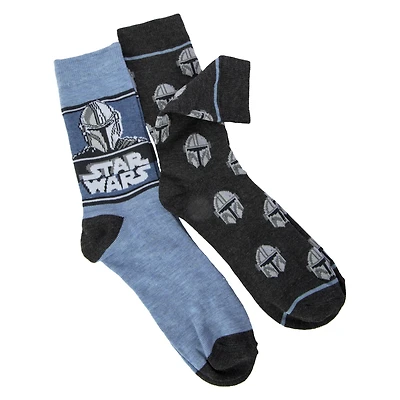 Star Wars Mandalorian mens crew socks 2-pack - Boba Fett