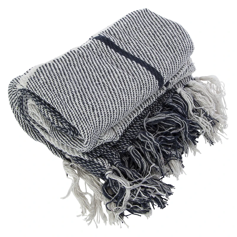 plaid cotton throw blanket 50in x 60in