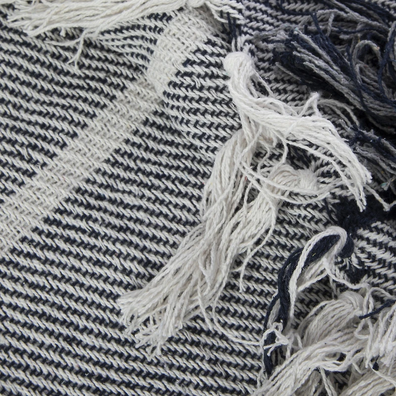 plaid cotton throw blanket 50in x 60in