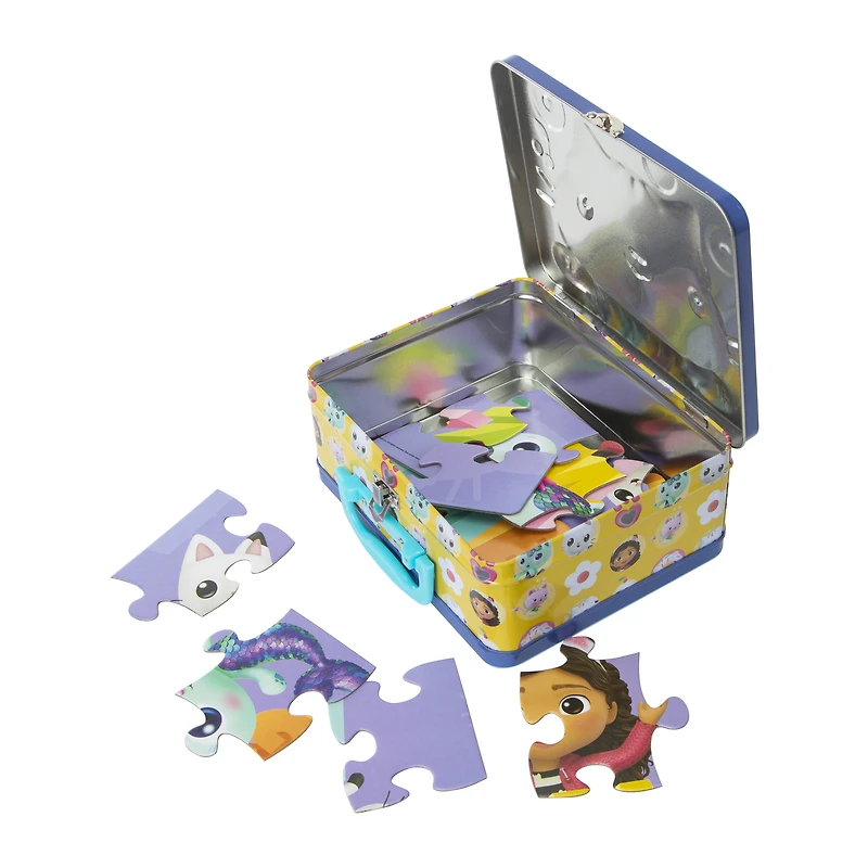 24-piece jigsaw puzzle & tin storage lunch box