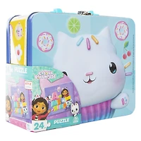 24-piece jigsaw puzzle & tin storage lunch box