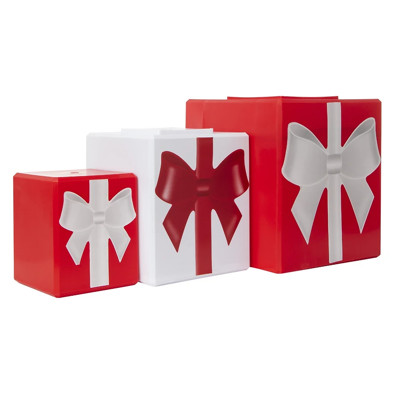 stacked gift box holiday decor 23.8in