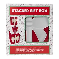 stacked gift box holiday decor 23.8in
