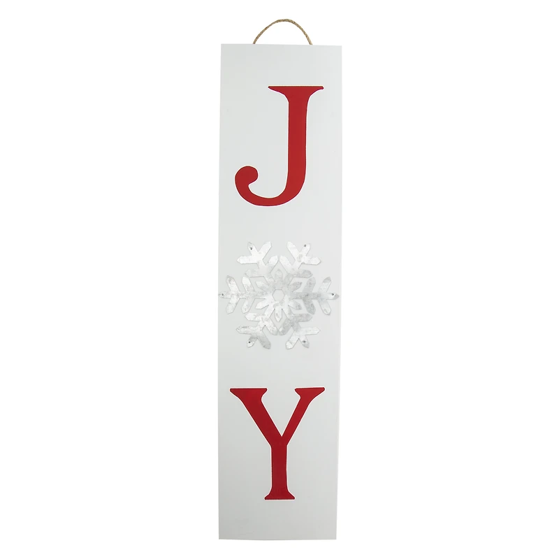 christmas 'joy' wooden porch board 31in x 7.5in