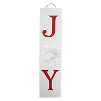 christmas 'joy' wooden porch board 31in x 7.5in