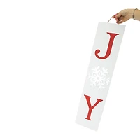 christmas 'joy' wooden porch board 31in x 7.5in