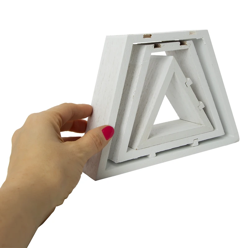 Stacked Wood Tabletop Christmas Tree 14in