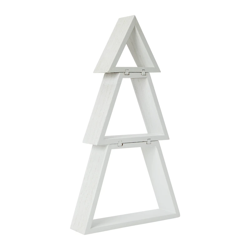 Stacked Wood Tabletop Christmas Tree 14in