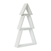 Stacked Wood Tabletop Christmas Tree 14in