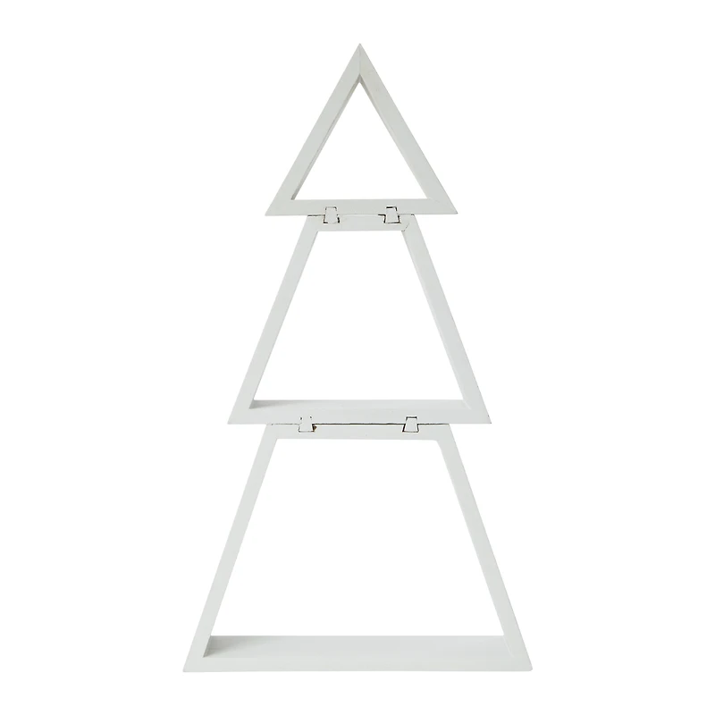 Stacked Wood Tabletop Christmas Tree 14in