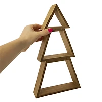 stacked wood tabletop christmas tree 14in