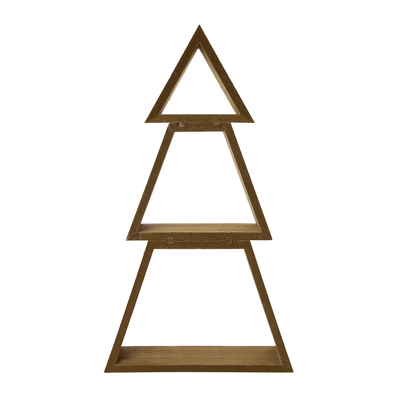 stacked wood tabletop christmas tree 14in