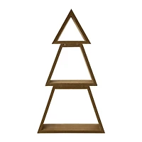 stacked wood tabletop christmas tree 14in