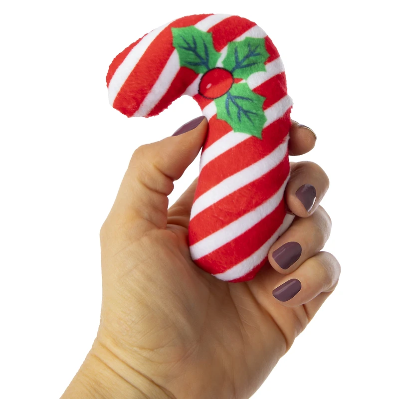 holiday plush squeaker dog toys 3-pack