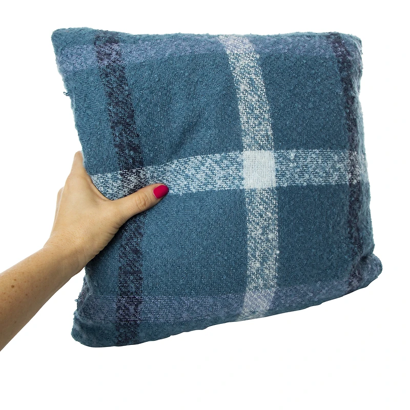 plaid throw pillow 16in