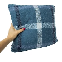 plaid throw pillow 16in