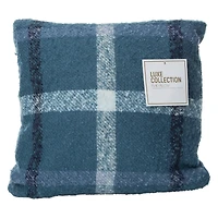 plaid throw pillow 16in