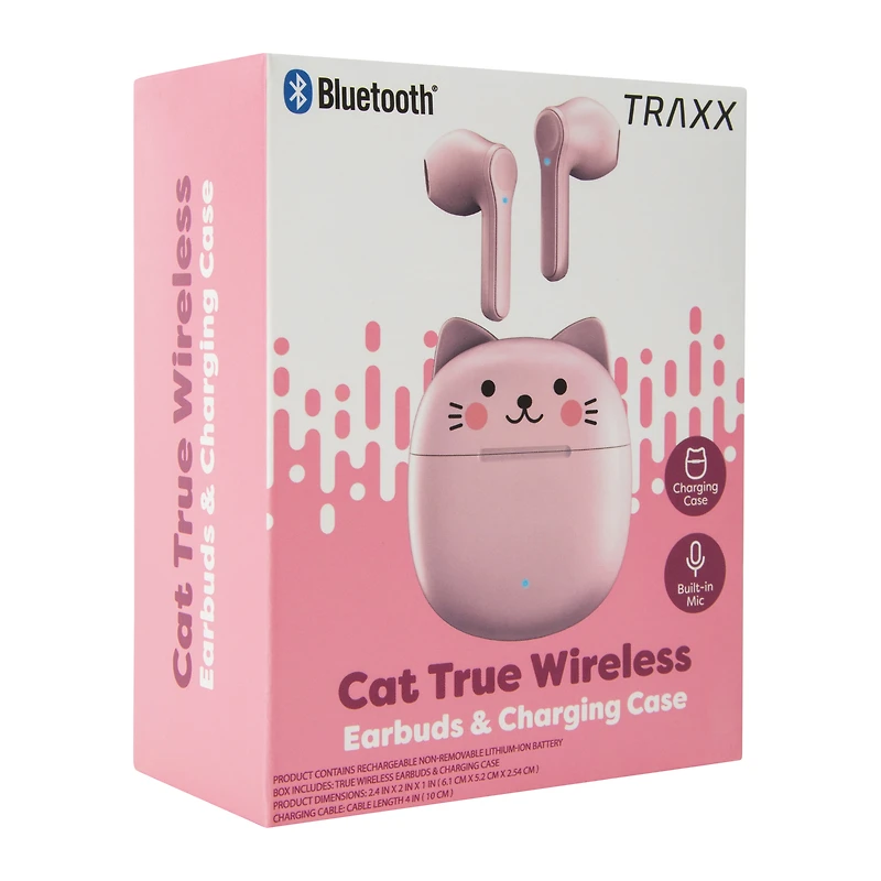 critter bluetooth® true wireless earbuds with mic & charging case