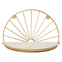 decorative gold metal shelf 12in