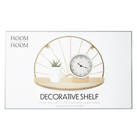 decorative gold metal shelf 12in