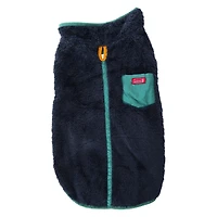 navy blue coleman® fleece zip dog jacket