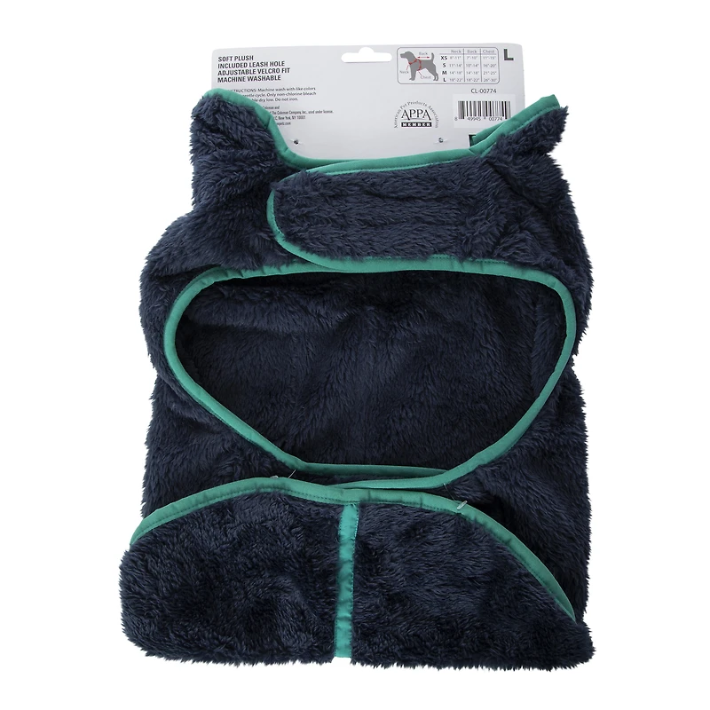 navy blue coleman® fleece zip dog jacket