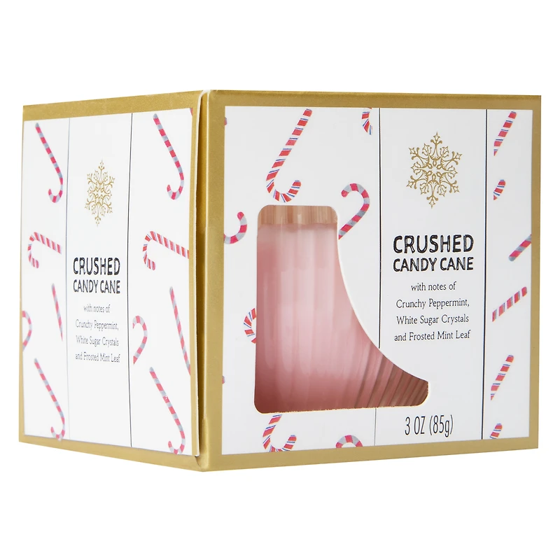 3oz boxed 'crushed candy cane' scented candle