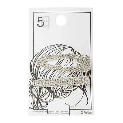 rhinestone snap clip 2-pack