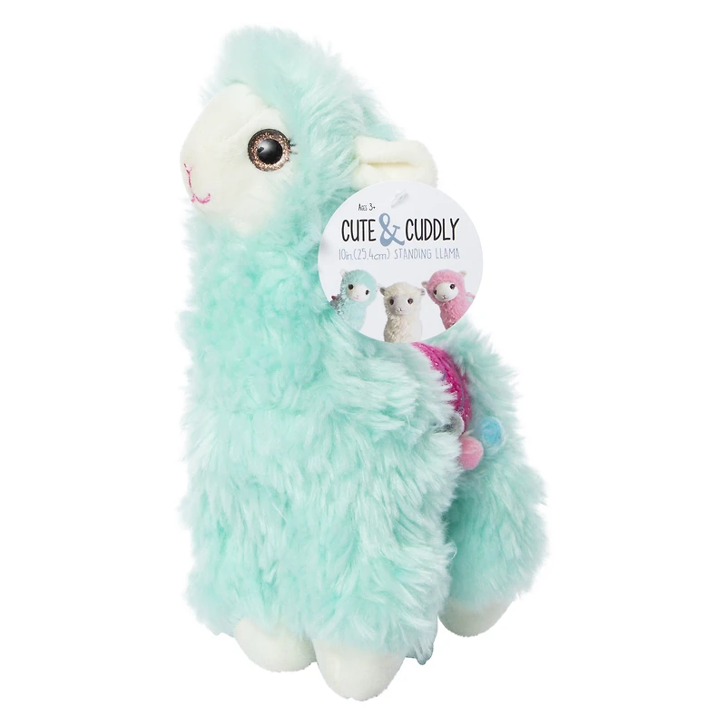 standing llama plush stuffed animal 10in