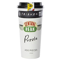 friends™ central perk jigsaw puzzle & to-go coffee cup 400-piece