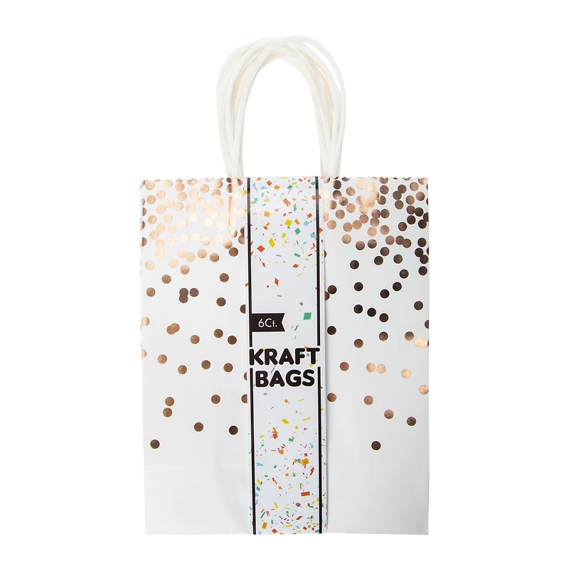medium decorative kraft bags 10in x 7.95in 6-count
