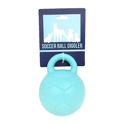soccer ball giggler dog toy