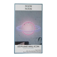 planet saturn LED wall icon light 9.8in x 5.6in
