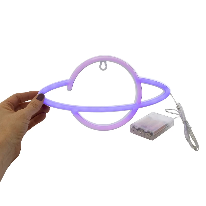 planet saturn LED wall icon light 9.8in x 5.6in