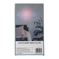 planet saturn LED wall icon light 9.8in x 5.6in