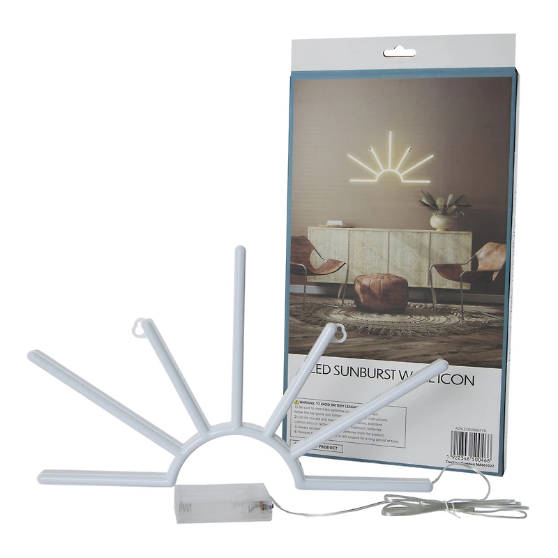 LED sunburst wall icon light 14.5in
