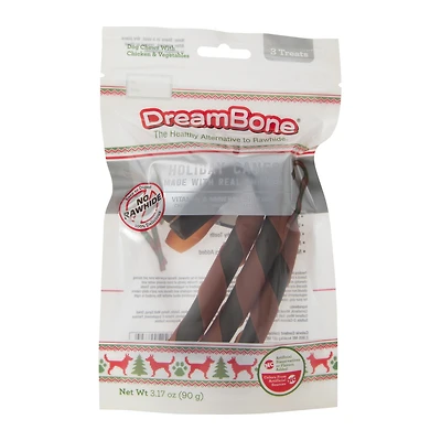 dreambone® holiday cane dog treats 3.17oz