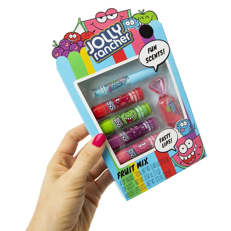 jolly rancher® flavored lip balm & gloss kit 6-piece - fruit mix