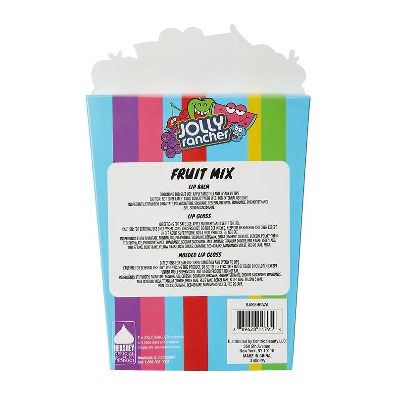 jolly rancher® flavored lip balm & gloss kit 6-piece - fruit mix