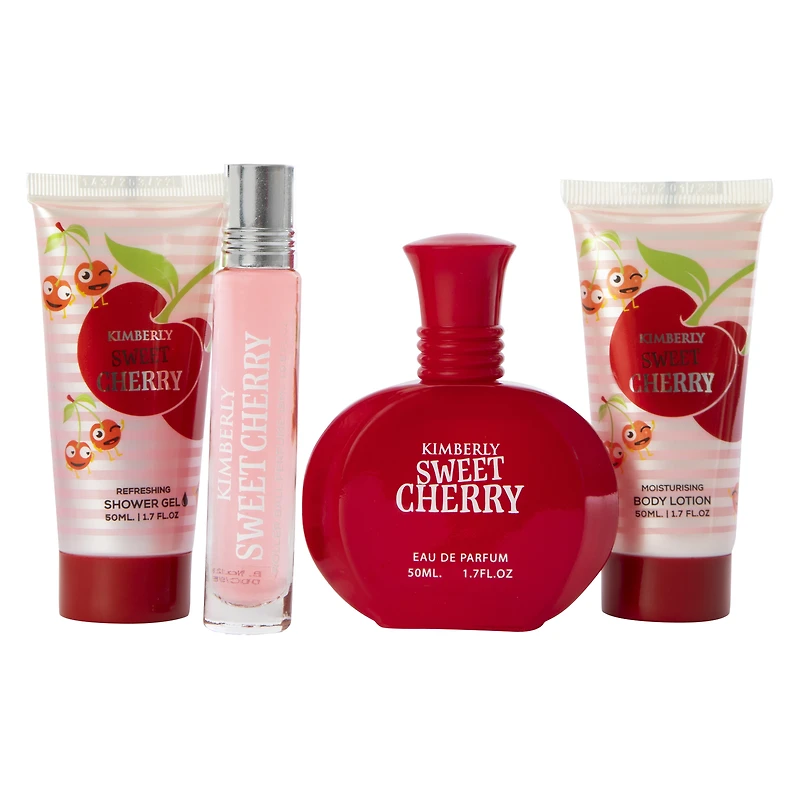 kimberly sweet cherry limited edition bath & body set 4-piece