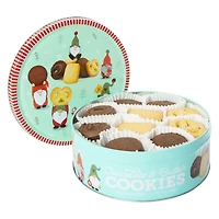 christmas chocolate & butter cookies tin 15oz