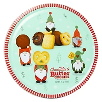 christmas chocolate & butter cookies tin 15oz