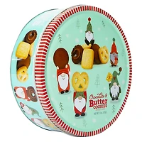 christmas chocolate & butter cookies tin 15oz