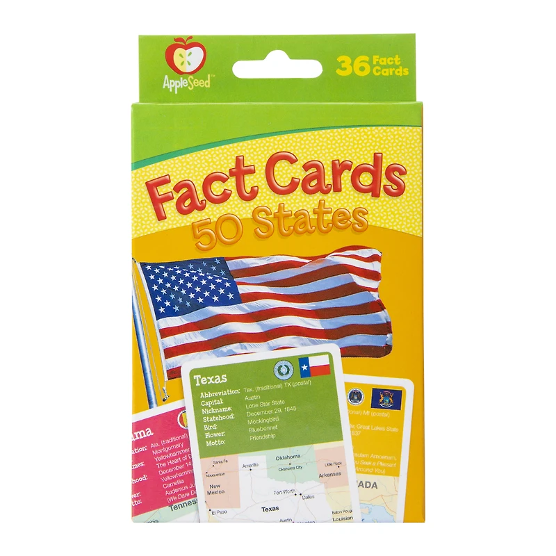 50 states fact cards 36-count