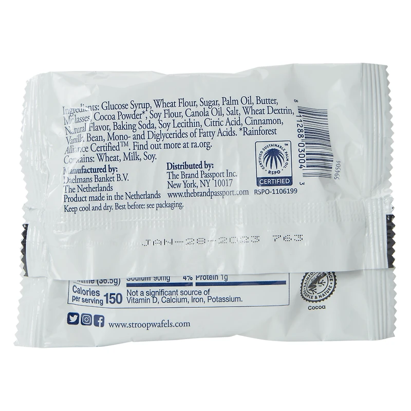 daelmans® authentic dutch stroopwafels chocolate 2-pack