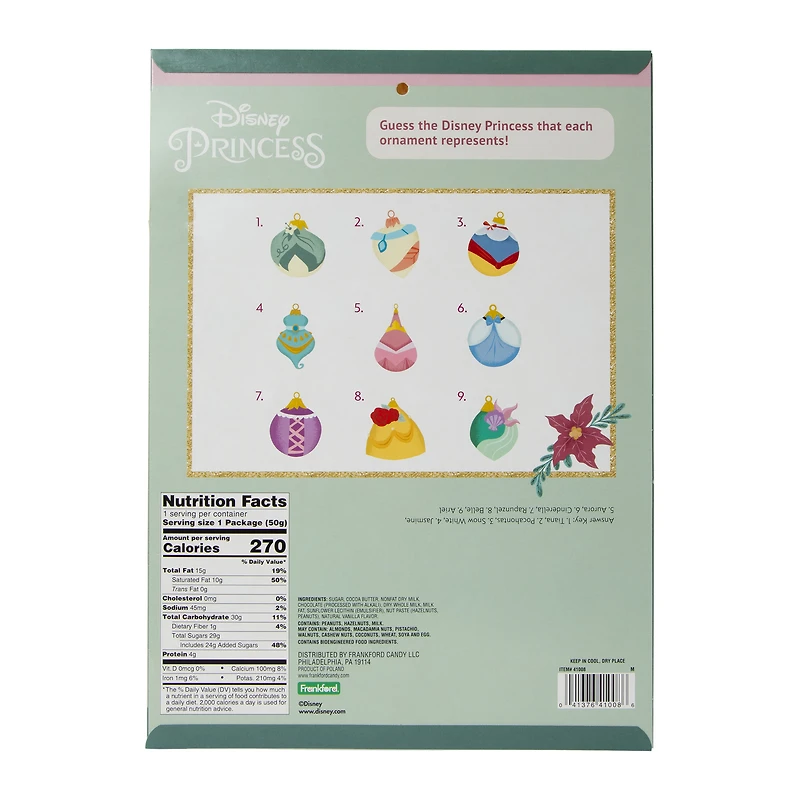Disney Princess holiday countdown advent calendar